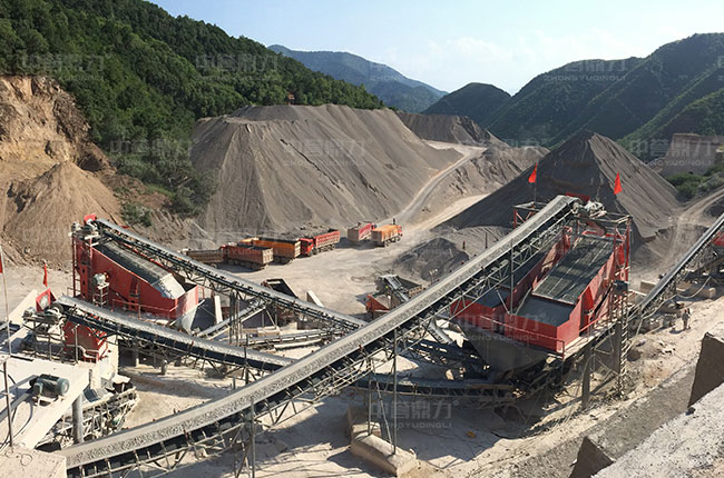 甘肅固原時產800噸建筑石料加工生產線